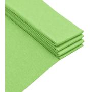 Pack of 5 Light Green Crepe Paper Sheets 50cm x 2m 17GSM 35% Stretch Craft Paper