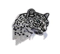 (Pack of 5) Lion Tiger Leopard Wolf Deer Animal World Collection Embroidered Sew Iron on Appliques-Leopard