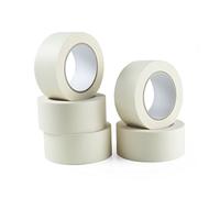 PACK OF 5 Masking Tape | 48mm Wide | 50 Metre Rolls | High Quality Tape | Perfect for Professional & DIY Use | Decorating, Crafts, Body Spraying & More