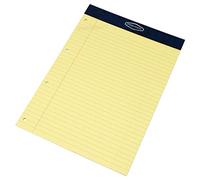 [Pack of 5] Memory Aid A4 Yellow 50 Sheet (100 Page) Paper Notepad Refill Legal Lined Writing Pads