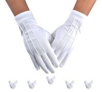(Pack of 5) Men ' S Cotton Gauntlets Ventilated Not Slip Thin for Uniforms Inspection