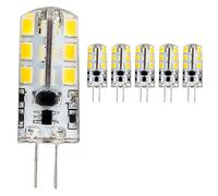 Pack of 5 Mengjay® G4 LED Light Bulbs 3.5 Watt Warm White 2700 K LED Bulbs, 24 SMD LEDs 360° Beam Angle, AC/DC 12 V