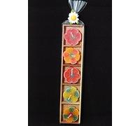 Pack of 5 Mini Thai Spa Candle , Relaxed Aroma Therapy Scented Candles Shaped as Sweets/Flowers
