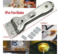 PACK OF 5 NON SCRATCH HOB SCRAPER AND BLADE PLUS REPLACEMENT BLADES