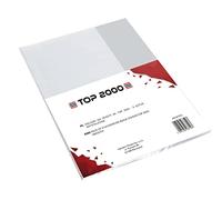 Pack of 5 Notebook/Book Covers, DIN A4, Transparent, Crystal Clear, Recyclable Polypropylene, 0.09 mm, Extra Strong, TOP-2000, 400161522