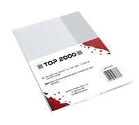 Pack of 5 Notebook/Book Covers, DIN A5, Transparent, Crystal Clear, Recyclable Polypropylene, 0.09 mm, Extra Strong TOP-2000