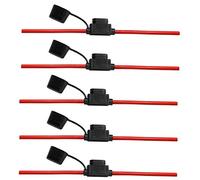 Pack of 5 Offgridtec standard blade fuse holder for car blade fuses, 4 mm²