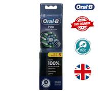 Pack of 5 Oral-B Cross Action Replacement Heads Black |Compatible Electric Brush