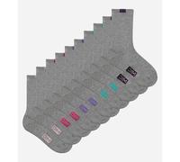 DIM Women - Ecodim Cotton Socks x5 | Reinforced Heels & Toes | Breathable Fine Mesh | Everyday Comfort Light grey One Size