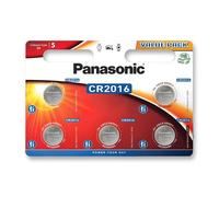 Pack Of 5 Panasonic Lithium CR2016 batteries 3V Coin Cell