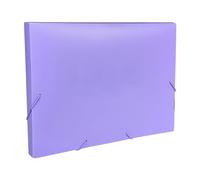 Pack of 5 Pastel Purple A4 Elastic Closure Box Files