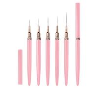 Pack Of 5 Professional Nails Art Brushes Set MultiFunctional Tip Painting Brush For Intricate Designs Precise Detailing Nail Art Brushes For Painting And Detailing