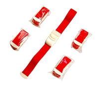 Pack of 5 Quality Valuemed® Medical Tourniquets for NHS A&E Doctors Paramedics & Nurses (5 Red)