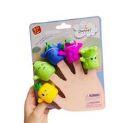 Pack Of 5 Rubber Animal Finger Puppets For Toddler Kids Adults Interactive Play Party Goodie Bag Fillers Early Learning Hand Puppets