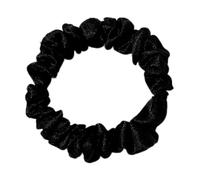Pack of 5 Satin Hair Bands, Fabric Hair Band, Thin Hair Band, Small Silk Scrunchies, Soft Elastic Hair Rope, Elegant Hair Accessories for Women, Long Fine or Thick Curly Hair, Black