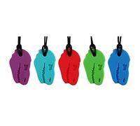 Pack of 5 Sensory Chewing Necklace Teether Baby Dinosaur Skull Bite Necklace Baby Teething Toy Molar Stick Chew Toy Food Grade Silicone Pendant for Autism ADHD Children's Diseases, Silicone