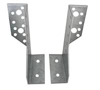 Pack of 5 Set Joist Hanger Galvanised Z275 (g/m2) 20μm Decking Lofts Roofing Heavy Duty 16,97 kN - Timber to Timber 5.12"x1.38"x2.95" (130 x 30 x 70mm) Thickness (2.0mm) 0.08"