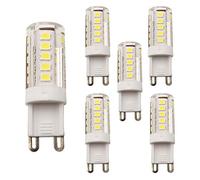 Pack of 5 Small G9 Bombilla LED - 3 W / 250 lm Super Brilliant LED de Bombillas 33 SMD 2835 LEDs 30 W Bombilla Halógena Equivalente 360 Degrees ángulo de Haz Omni Directional (Blanco Cálido)