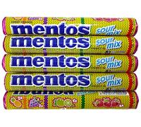 (Pack of 5) Sour Mix Chewy Dragees Flavors Gummy Candy