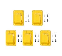 Pack of 5 Space Saving ABS Storage Holder for 18V Battery Tool, Garage, Workshop, Easy Installation and Organisation, Rustproof Wall Brackets