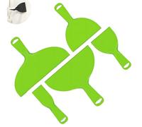 Pack of 5 Spatulas, Plastic Painter's Spatula, Tool Spatula Set, Plaster Tool, Plastic Spatula, Paint Scraper for Smoothing, Wallpaper, Plaster Cleaning (5 Pieces, Green)