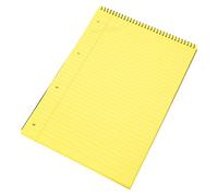 [Pack of 5] Spiral Memory Aid A4 Yellow 160 Page Paper Notepad Refill Legal Lined Writing Pads