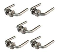 Pack of 5 Stainless Steel Round Rosette Door Handle Set