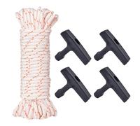 Pack of 5 Starter Rope Lawnmower 1M 4mm with Handle Lawns Cable Pulley Recoil Recoil Starter Handle
