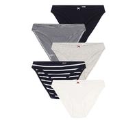 Pack of 5 Striped Organic Cotton Panties Navy blue XS