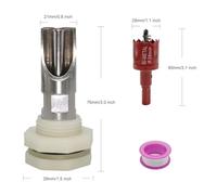 Pack Of 5 Sturdy Stainless Steel Pigs Nipple Drinkers Easy Installion Pigs Watering Systems Includes Brass Connectors