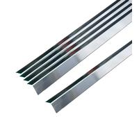 Pack of 5 Suspended Mirror Polished Chrome Perimeter Trim 2.4m Long Suspended Ceiling Tiles Grid Rails Frames Suspension Wall Angle 12 Meter Total