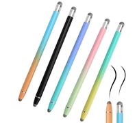 Pack of 5 Tablet Pens, Double Head Touchscreen Pen, Universal Pen for Tablet Pens for All Tablets with 6.4 mm/4.5 mm Fibre Tips, Touch Pen Suitable for Mobile Phones, Tablets and Computers