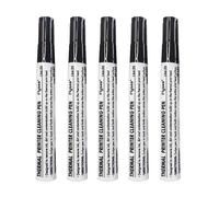 Pack of 5 Thermal Printer Cleaning Pen Printhead Cleaner Kit for Electronic Face Sheet Print Head Cleaning Card Printer Stain Remover for Datacard, Evolis, Magicard, IPD, Fargo Card Printers (Black)