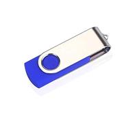 Pack of 5 USB 2.0 Flash Memory Drive Swivel Twister 8GB 16GB 32GB & 64GB UK (64GB, Blue)