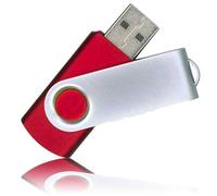 Pack of 5 USB 2.0 Flash Memory Drive Swivel Twister 8GB 16GB 32GB & 64GB UK (64GB, Red)
