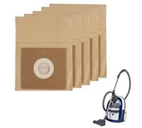 Pack of 5 vacuum cleaner dust bags, Tear-resistant and hygienically treated, they are ideal for allergy sufferers and pet owners, and are compatible with models such as the Philips FC8334, Electrolux