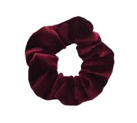 Pack of 5 Velvet Scrunchies Elastic Hair Bands Colourful Rubber Bands Hair Scrunchies Made of Velvet Headbands Ponytail Soft Hair Accessories for Women Daily Wear, Dark Red