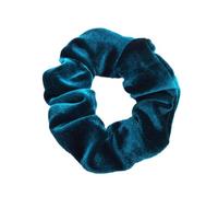 Pack of 5 Velvet Scrunchies Hair Bobbles for Women, Plain Elastic Thick Bands, Rubber Bands, Ponytail Holder, Hair Ring of the Colon, Hair Scrunchie Hair Rings for Women, Blue Lake