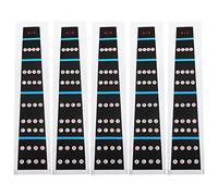 Pack of 5 Violin Fingerboard Sticker Exercise Finger Guide Sticker 4/4 Full Size Position Display for Beginners Learners Black