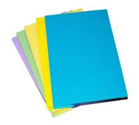 [Pack of 5] Visual Memory Aid A4 Assorted Colour 100 Page Paper Notepad Refill Memo Lined Writing Pads
