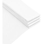 Pack of 5 White Crepe Paper Sheets 50cm x 2m 17GSM 35% Stretch Craft Paper