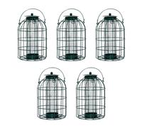 Natures Market Wild Bird Nut Feeder with Squirrel Guard 5 Pack - Size: 16 x 16 x 27cm - Green - Nature's Market - Wilko