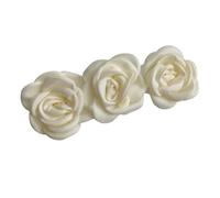 Pack of 5 Women's Camellia Flower Hair Clip Flower Head Hair Clip Hair Pin Clip Flower Ponytail Hair Holder Hair Accessories for Women and Girls Wedding Party Dinner, White A
