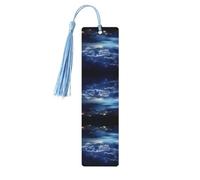 Pack of 5 Wooden Bookmarks with Tassels Planet Galaxy