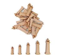 Pack of 5 Wooden Lighthouse Flat Shapes - Size 150mm Tall - Wood Shapes for DIY Arts and Crafts Scrapbooking Supplies Laser Cut to Shape 100% Recyclable