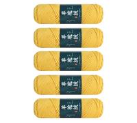 Pack of 5 Wool Yarn Soft Crochet Yarn Hand Knitting 100g/Roll for Knitting Rugs Sweaters Scarves Hat Gloves Scarf and Hat