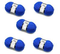 Pack of 5 x 100g Balls Blue Double Knitting Wool - Royal