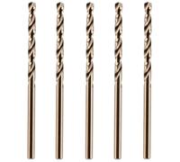 Pack Of 5 x 3.3mm HSS Gold Cobalt Jobber Drill Bits For Drilling Stainless Steel And Hard Steels/Metals