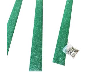 Pack of 5 x 600mm Anti-Slip Decking Strips | Non-Slip Outdoor Treads for Deck Boards | GRP Safety Strips for Slippery Surfaces (Green)