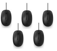 Pack of 5 x Brand New HP 125 Wired USB Mouse, Black, HP 265A9AA - FREE DELIVERY